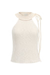 SWAYING/KNIT crochet collar strappy vest SW24SS1T21 white